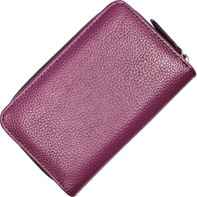 fialová kožená peňaženka WB005 Purple