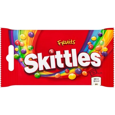 Skittles Дъвчащи бонбони Skittles Fruits 38гр