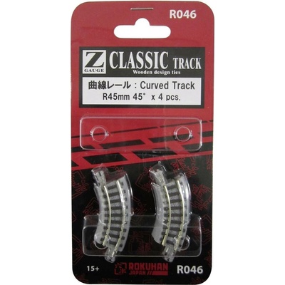 Rokuhan 7297046 koľaj Z zahnutá koľaj 45 ° 45 mm 4 ks