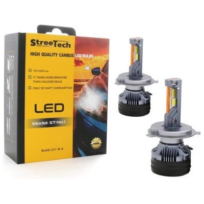 StreeTech Би Лед крушки - Bi-Led система H4 Streetech модел STN1 за фарове - 170 000 Лукса, 65W - Canbus 6000K - 1700% п
