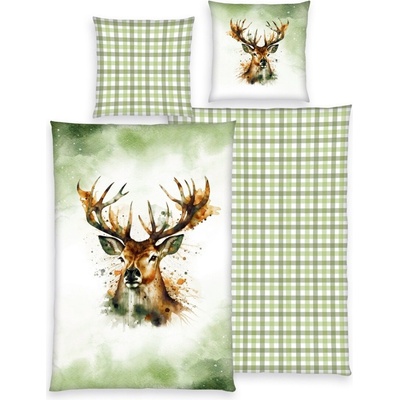 Herding bavlna obliečky Jeleň 135x200 80x80