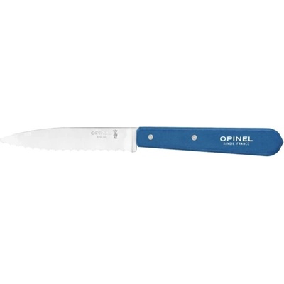 Opinel nôž Les Essentiels N°113 so zúbkovaným ostrím 10 cm modrý 003202