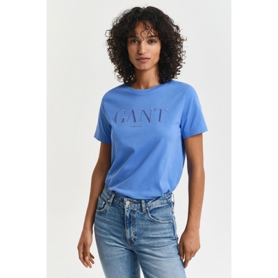 Gant REG TONAL GRAPHIC SS T-SHIRT PERFECT BLUE