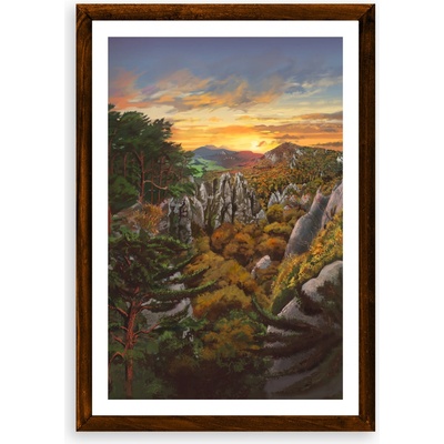 Poster Suľovské skaly - Poster 50x70cm + čierny rám (71,8€)