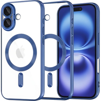 Techsuit Luxury Crystal MagSafe калъф за Apple iPhone 16 - Тъмносин KP38093 (38093)