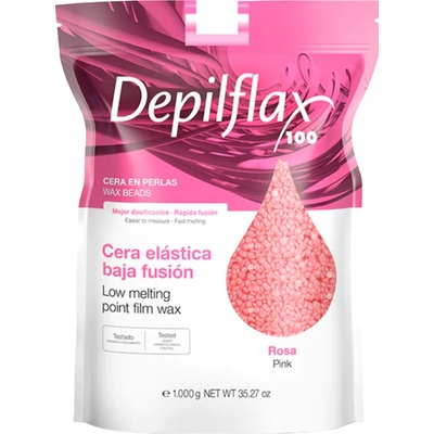 DEPILFLAX 100 Zrnkový vosk růže 1000 g