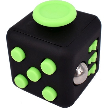 Fidget Cube antistresová kostka černý zelený