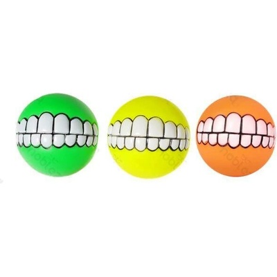 Nobleza měkký pískací míček Teeth 7,5 cm oranžová