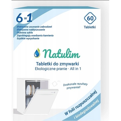 Natulim tablety kostky do myčky ekologické 6 v 1 60 ks