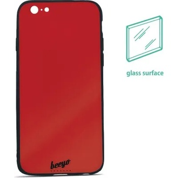 Apple Силиконов калъф кейс за iPhone 6 Plus/ iPhone 6s Plus Beeyo Glass червен