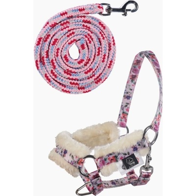 Ohlávka Hobby Horsing HKM květiny s vodítkem