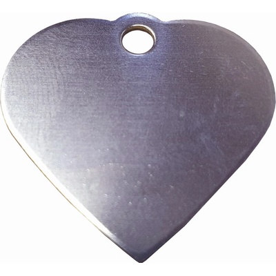 Bafpet Oboustranná psí známka srdíčko Stříbrná 2,1 x 2,2cm 03M – Zboží Dáma
