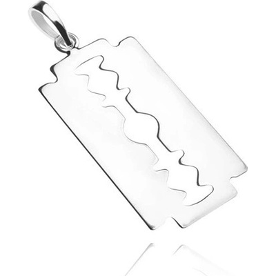 Šperky Eshop Stříbrný přívěsek 925 lesklá hladká žiletka Z16.3