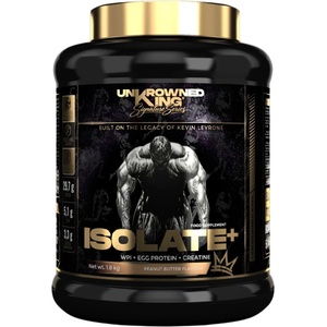 UnKrowned King Isolate+ Protein | with Whey Isolate, Egg Protein & Creatine [1800 грама] Фъстъчено масло