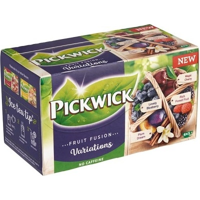 Pickwick Fruit Fusion Výběr 4 ovocnobylinných čajů aromatizovaných 20 ks 38,75 g