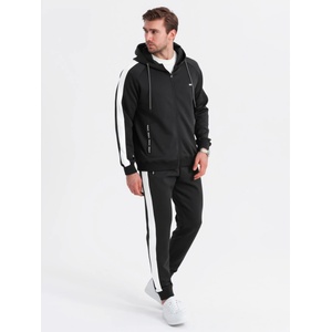 Ombre Clothing Мъжки oldschool спортен екип суитшърт с качулка + панталони джогър - черен V1 Z118 Ombre Clothing Ombre Clothing | Cheren | МЪЖЕ | XL