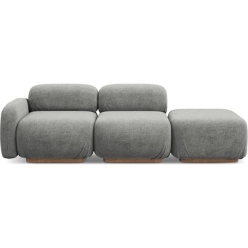 makamii Сив модулна лежанка от букле (десен ъгъл) Ailani - Makamii (AILANI_3SOR_7_W1_C18)