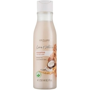Oriflame Love Nature šampon pro suché vlasy s pšenicí a kokosovým olejem 250 ml