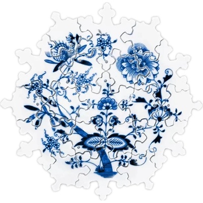 Cibulák puzzle 19 dílů vánočních ozdob podložka 24 cm originál Dubí