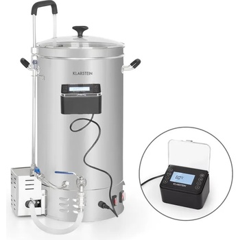 Klarstein Brauheld Pro, малцов котел, 2500 W, 30 l, 30 - 100 ° C, циркулационна помпа, неръждаема стомана (BRD3-Brauheld-Pro30) (BRD3-Brauheld-Pro30)