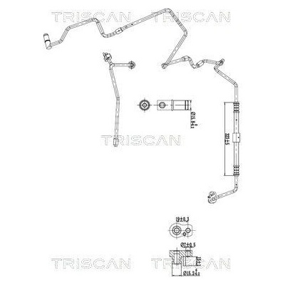 Vysokotlaké / nízkotlaké vedení, klimatizace TRISCAN 9010 29019 (901029019)