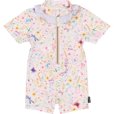 Dětský UV overal s krátkým rukávem Mikk Line Butterfly AOP