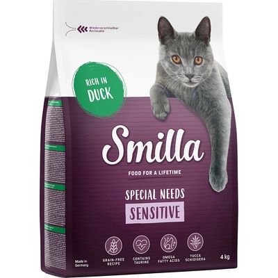 Smilla Adult Sensitive s kačacím bez obilnín 4 kg