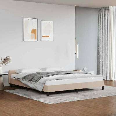 zahrada-XL 347512 Rám postele s čelem bez matrace cappuccino