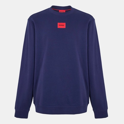 HUGO BOSS Риза с дълъг ръкав Hugo Mens HUGO Long Sleeve Contemporary Sweatshirt - Crew Neck (Diragol) - Navy 418