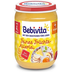 Bebivita Плодово Пюре Различни плодове 190 гр. - 4+ месеца