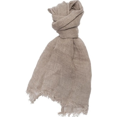 Evei lněná šála přírodní barvy – Zboží Dáma