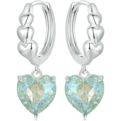 Grace Silver Jewellery stříbrné náušnice Federica srdce E-SCE1706/197 stříbrná