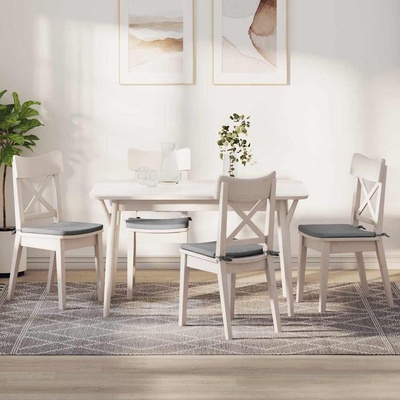 vidaXL Възглавници за седалки 4 pcs Облачно сиво 40 x 40 x 3 cm (42015202)