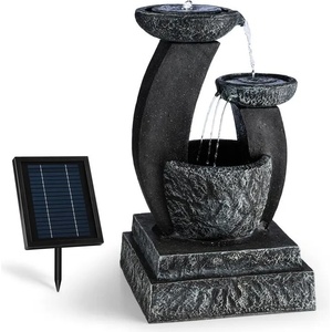 Blumfeldt FANTAGHIRO, градински фонтан, декоративен фонтан, 3W SOLAR LED полиресин каменен вид (SOL1-Fantaghiro) (SOL1-Fantaghiro) - klarstein
