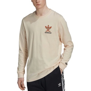 Adidas Graphic Fun Long Sleeve Tee Beige - dress4less