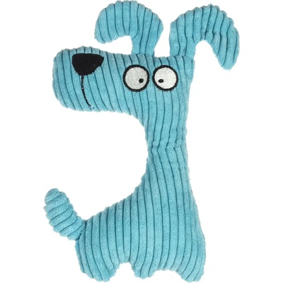 Flamingo Toy Pebbles Dog Blue - Играчка за кучета от рипсено кадифе, 14.5 см L X 4.5 см W X 23 см H