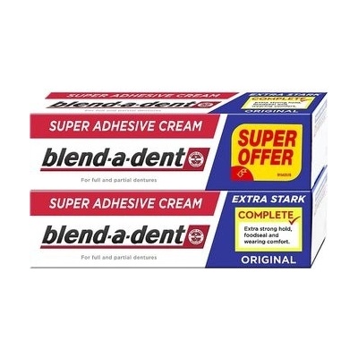 Blend-a-dent Complete Fixační Krém Na Zubní Náhradu Original 2 x 47 g