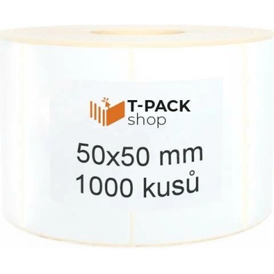 T-Pack ETE05005001 50x50 mm bilé, 1000ks