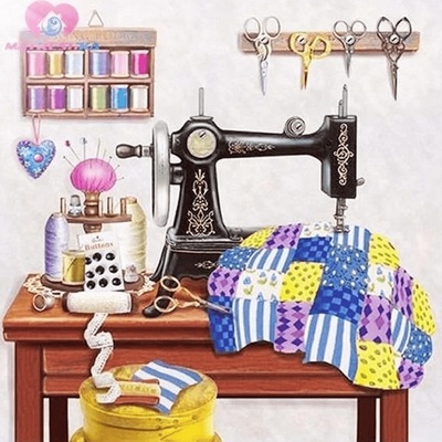 Диамантен гоблен Шевна машина 40 х 40 см