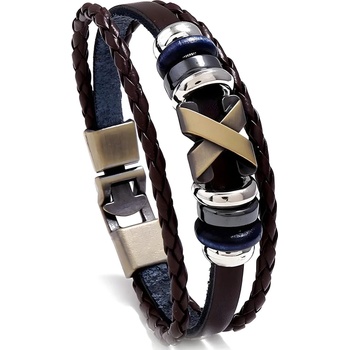 HARAHU Мъжки Гривна World - Тип - Черен / Златен / 23см KP34329 (WO-34329)