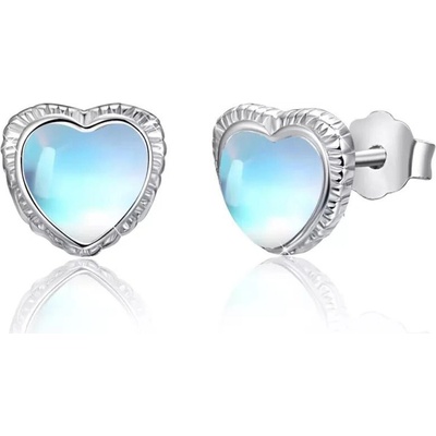 Olivie strieborné náušnice MESAČNÝ KAMEŇ 7191