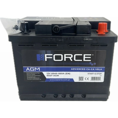 ECO FORCE AGM 12V 60Ah 660A E027AGM