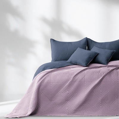 AmeliaHome Prikrývka na posteľ Softa tmavomodrý/fialový 220x240