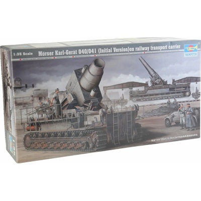 Trumpeter Morser Karl-Gerat 040/041 On Railway Transport Carrier 1:35