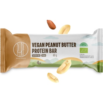 BrainMax Pure Pure® Vegan Peanut Butter Protein Bar, Веганска протеинова барчета, Арахисово масло, БИО, 60 г