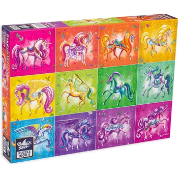 Image 1 of Black Sea Пъзел Black Sea Premium от 1000 части - Цветни еднорози (BS72217)