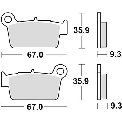 Brzdové destičky, BRAKING (semi-metalická směs SM1) 2 ks v balení M501-179