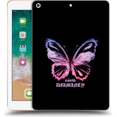 Picasee silikónový obal Apple iPad 9.7 2018 6. gen Diamanty Purple prehľadný