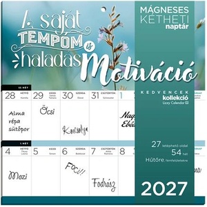 Lizzycalendar Стенен календар, магнитен, двуседмичен, 22x22 см, LIZZYCALENDAR „Мотивация (7540228002)