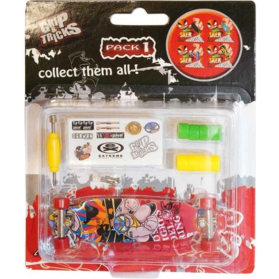 Grip & Tricks Играчка за пръсти long board, червен, с боксьор (gt-f-lb-red-box)